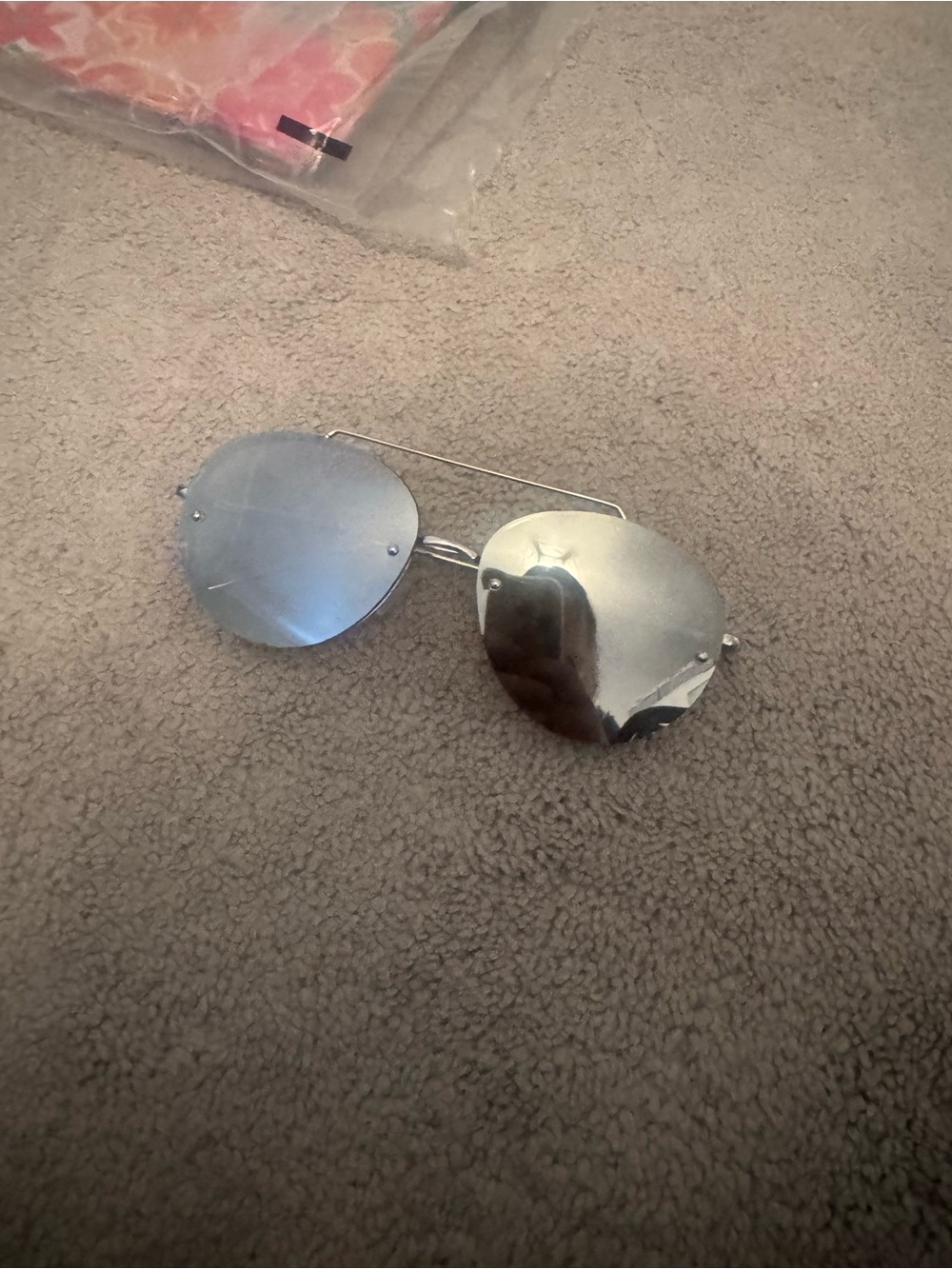 Forever 21 Silver Mirrored Round Sunglasses